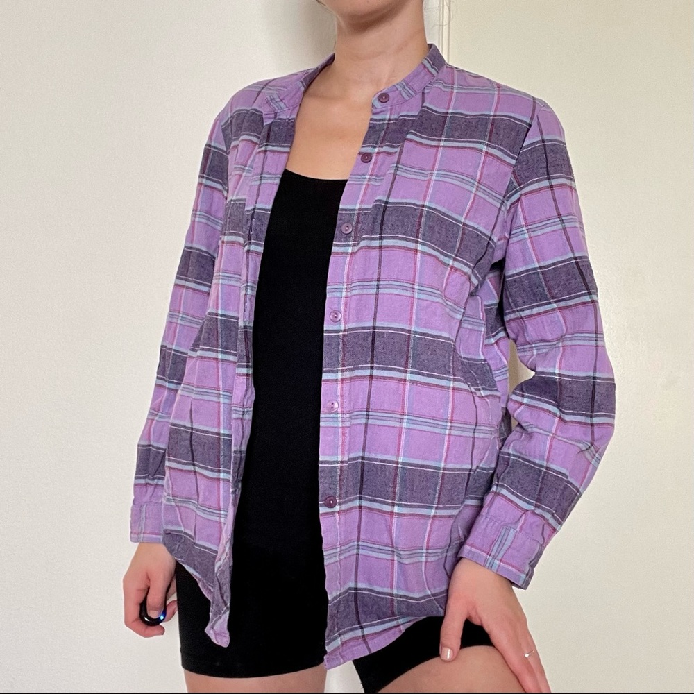 Cozy cotton purple flannel size s